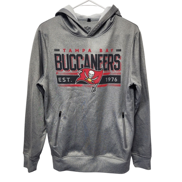 Tampa Bay Buccaneers Gray Hoodie With Zip Pockets Size‎ Small - Picture 1 of 7